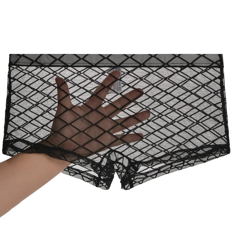 Сексуальные сетчатые мужские трусы бриджи прозрачные с заниженной талией