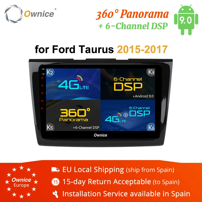 Ownice K1 K2 K3 K5 K6 Android 9.0 Car DVD Player for Ford Taurus 2017