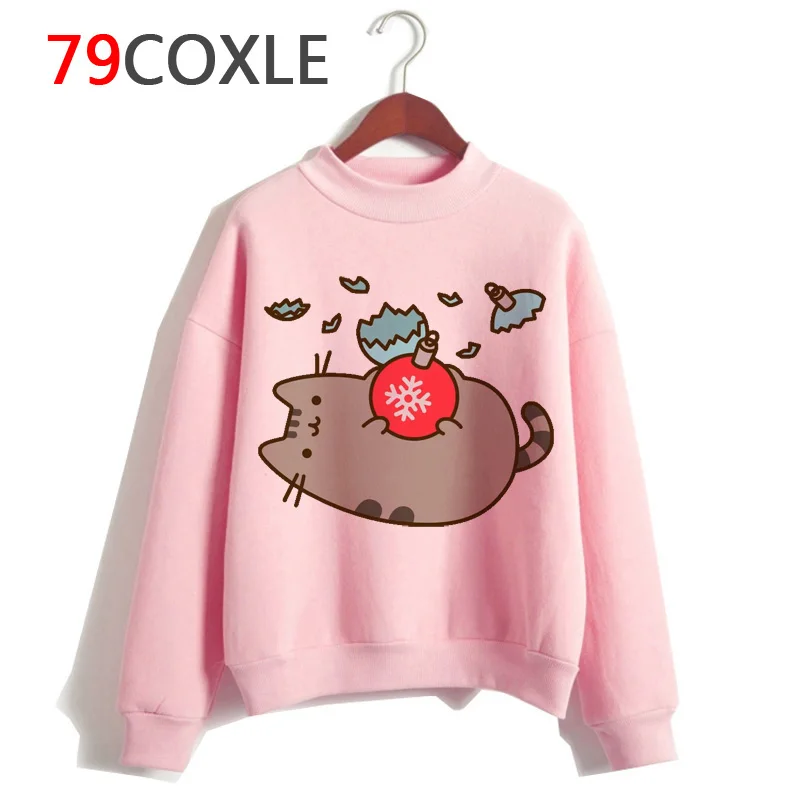 Pusheen Кошка harajuku Толстовка Женская корейский стиль Повседневная Толстовка негабаритных женская одежда с капюшоном Забавный kawaii графический