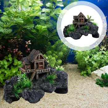 

1pc Fish Tank Decoration Resin Lifelike Prime Mountain Craft Mountain Landscape Mountain Decor for Fish Tank Home Aquarium