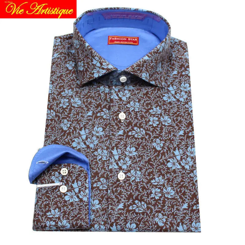 Best Price Custom tailor made heren bespoke bloemen katoenen shirts zakelijke formele bruiloft ware bespoke jurk blouse blauw koffie retro bloem Best Price Custom tailor made heren bespoke bloemen katoenen shirts zakelijke formele bruiloft ware bespoke jurk blouse blauw koffie retro bloem