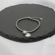 YiShi S925 чистого серебра в виде ракушки мяч браслет корейское издание личности Мода Серебряный Будда мяч ручной работы