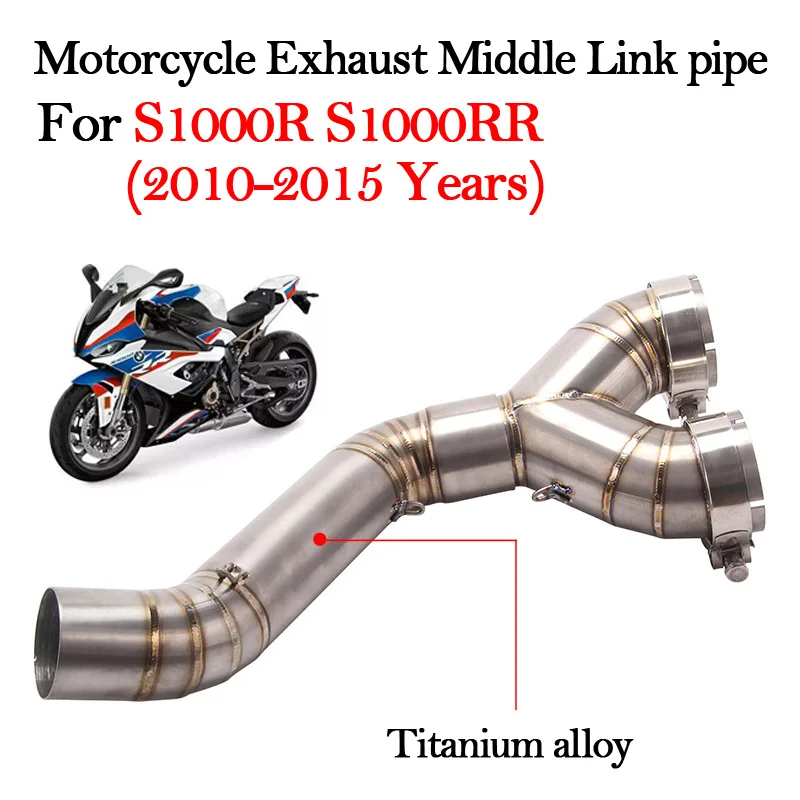 Slip on Motorcycle Exhaust Titanium alloy Middle Link pipe Escape