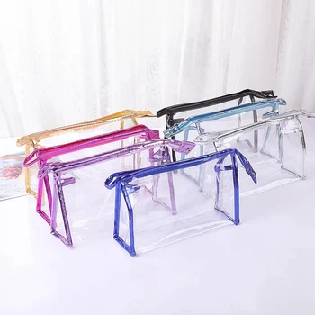 

1 PC Transparent PVC Cosmetic Bag Waterproof Makeup Bag Zipper Toiletry Skin Care Makeup Bag Organizer Women Cosmetic Travel Bag