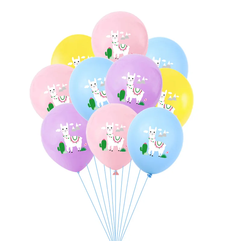 Красочные лама Альпака латексные свадебные шары с днем рождения Круглый Гелиевый шар игрушки для вечеринки перед рождением ребенка подарок - Цвет: mix latex 10pcs