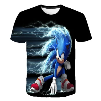 

Children Clothes Sonic the Hedgehog Summer Short Sleeve 3D Cartoon Boys T Shirt Girls Sweatshirts Teenager Shirts Kids Girl Tops