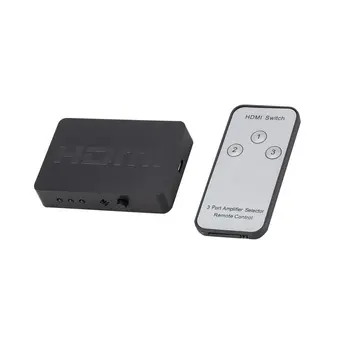 

3x1 1080p HD HDMI Splitter 3 Port Hub Box Auto Switch 3 In 1 Out Switcher 1.4 With Remote Control