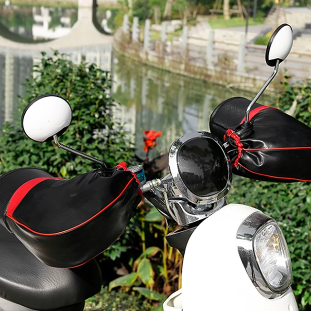 US $14.26 Motorcycle Scooter Handlebar Muffs Waterproof Winter Hand Warm Covers gloves for honda yamaha vespa