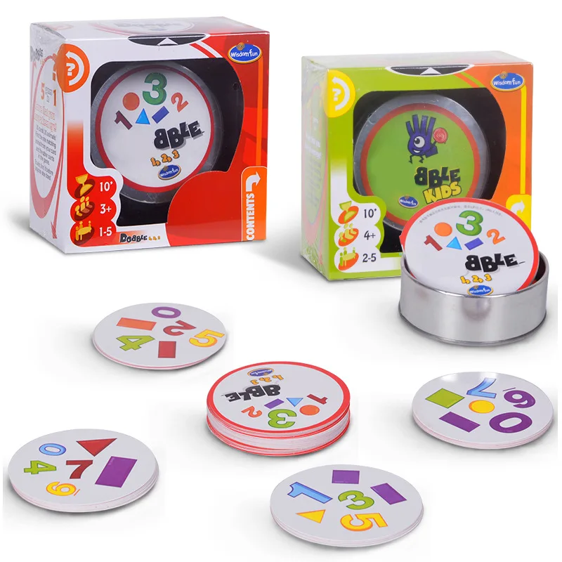 

Spot it game Card game Logical Thinking Intelligence Toys Concentration training Digital Shape Cognition party game for kids