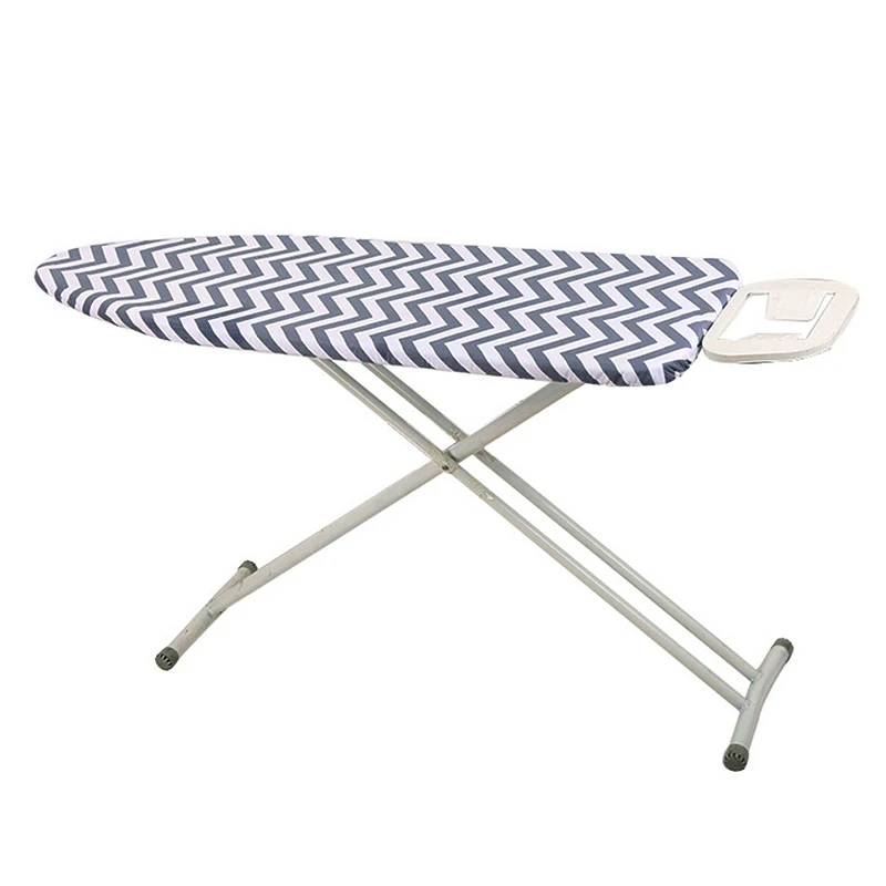 1pc Ironing Board Cover Protective Temperature Heat resistant Striped pattern Strap Protector 150x50cm Cotton Home Ironing Mat