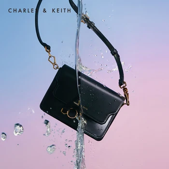

CHARLES＆KEITH New Arrival for Spring 2020 CK2-80670829 Women's Metal Ring Woven Tassel Square Bag