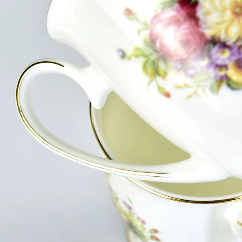 JOUDOO, креативная королевская семейная керамическая кружка, кружка для кофе, молока, чая, чашки, 350 мл, золотой ободок, инкрустация, фарфоровая чашка для завтрака