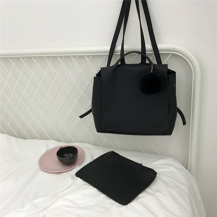 Корейская версия простой сумки через плечо женский большой емкости рюкзак Повседневная Студенческая сумка PU женская сумка для отправки волос мяч