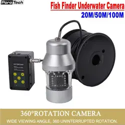 F08S камера для подледной рыбалки 20 м/50 м/100 м 1000TVL рыболокатор подводный 18 шт. светодиодный 360 градусов камера для рыбалки с камерой
