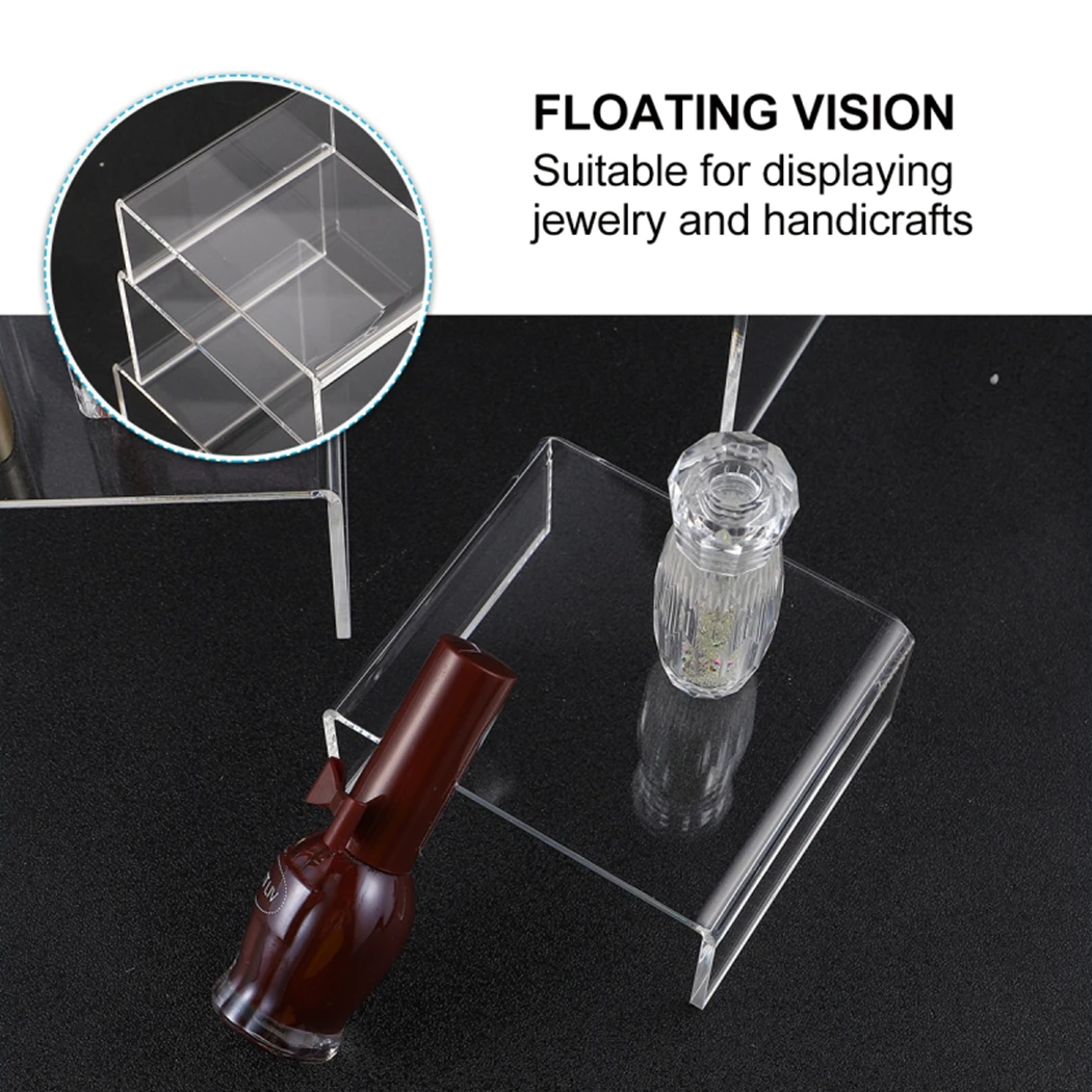 3PCS Acrylic Riser Set Clear Display Risers Jewelry Stand Accessories