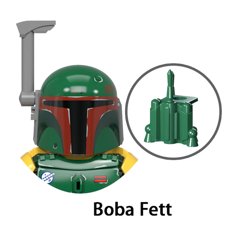 Disney Boba Fett Ahsoka Tano Building Blocks Yoda Obi-Wan Kenobi Shaak Ti Kylo Ren Count Dooku Mandalorianes Action Figure Toys