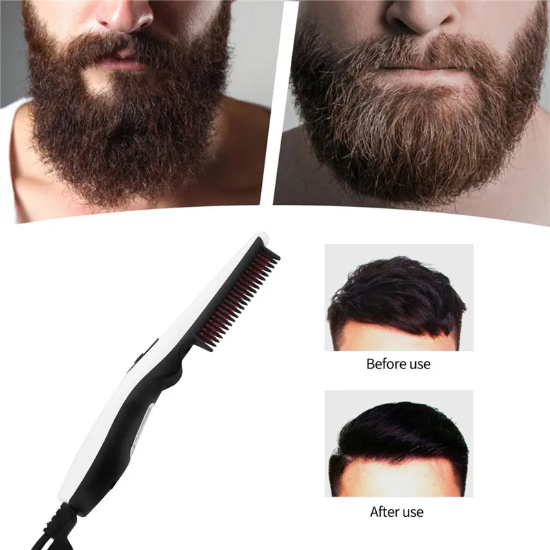 Расческа для волос выпрямитель профессиональный электрический бороды расческа