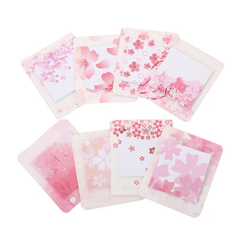 

30 sheets Cherry Blossom Sticky Notes Small Fresh Post-it Korea Kawaii Creative Notes Supplies Girl Heart Memo Pad Stationery