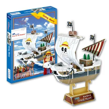 

One Piece Going Merry Pirate Ship Education 3D Paper DIY Jigsaw 3480 Puzzle Model Educational Toy Kits Children Boy Gift Toy