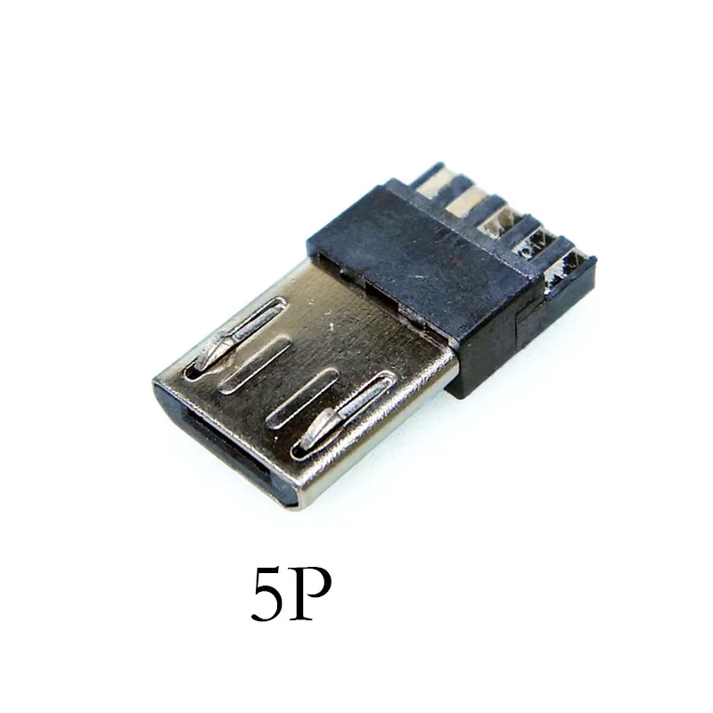 100 шт./лот 4 p/5 p Micro USB разъем USB штекер разъемы хвост - Цвет: picture 2