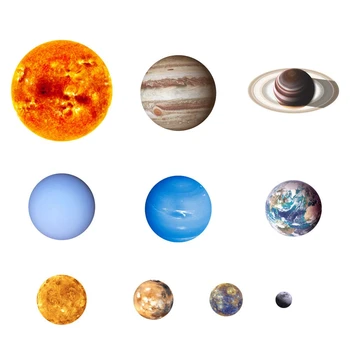 

Promotion! 10 Pcs Planet Solar System Fluorescent Wall Stickers the Universe Planet Galaxy Children Room Bedroom Luminous Wall S
