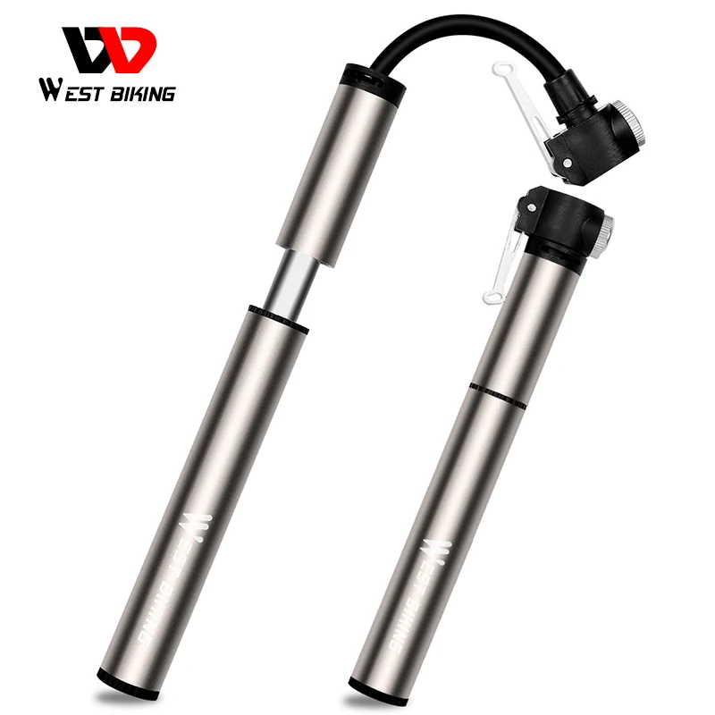 Насос велосипедный WEST BIKING 120PSI портативный для накачки шин горных велосипедов