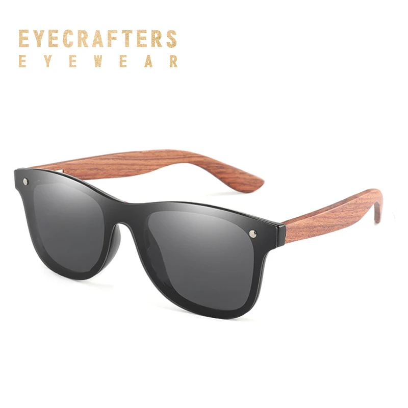 2020 Natural Wooden Sunglasses Men Women Polarized Fashion Mirror 