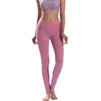

Women Solid Color Slim Leggings New Line Butt Lift Workout Leggings Mid Waist Hip Push Up Stretch Pants