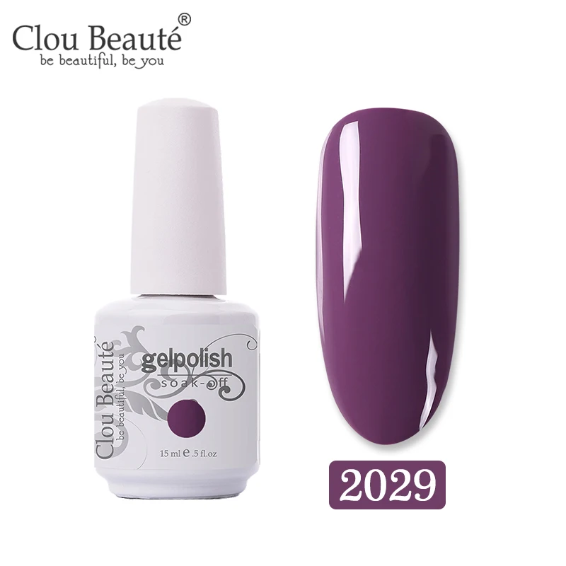 Clou Beaute Теплые цвета Осенняя Серия гель для ногтей 15 мл Желтый Оранжевый чистый цвет ногтей светодиодный Гель-лак для ногтей гибридные Лаки дизайн ногтей - Цвет: 2029
