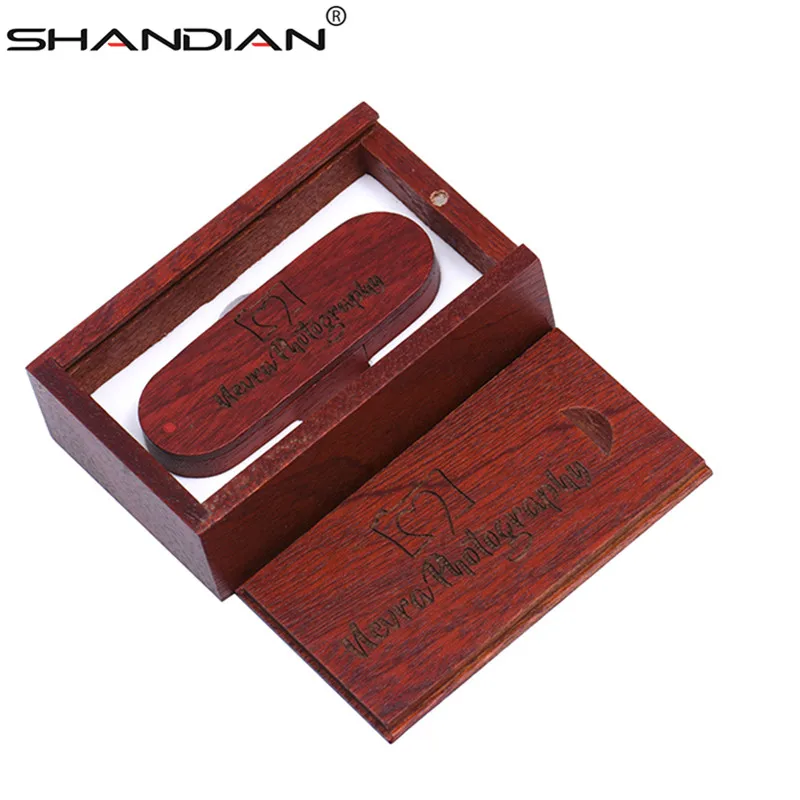 SHANDIAN деревянная Портативная USB флешка с бесплатным логотипом на заказ 1 шт. 4 ГБ 16 32