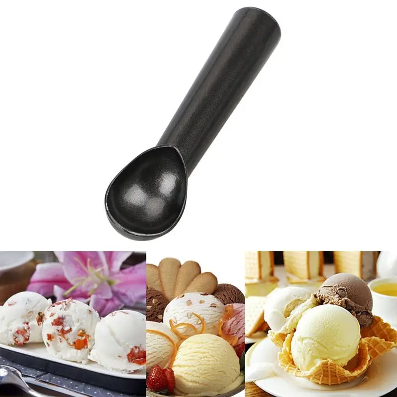 Kapmore 1pc Creative Ice Cream Spoon Non-Stick Anti-Freeze Stainless Steel Spoon Fruit Ice Cream Ball Making Tools