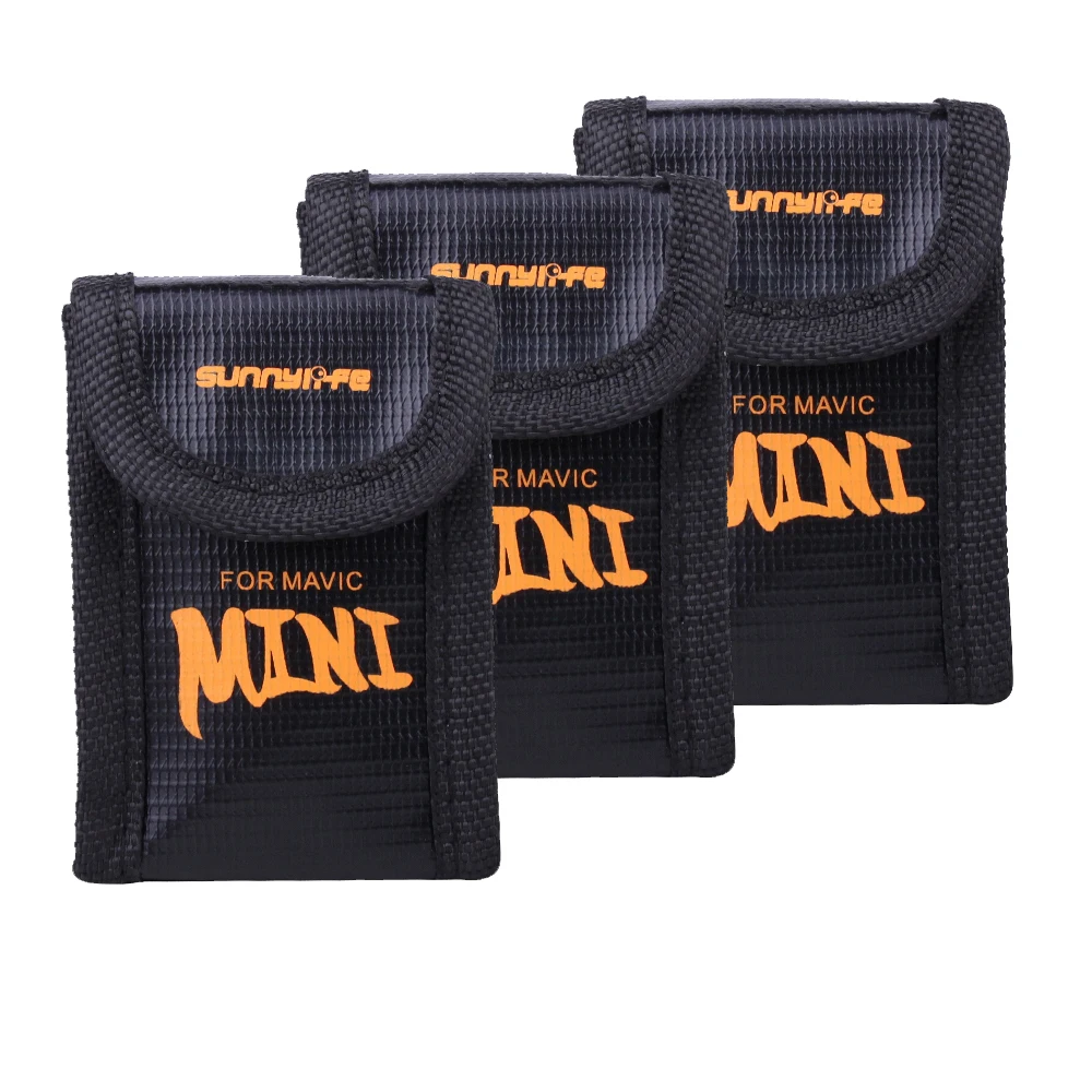 Super Sale RQL 3 Pack Fireproof Lipo Satefy Bag LiPo Safe Bag Battery Case Protective Storage BagLi-po Safe Bag for DJI Mavic Mini Drone 