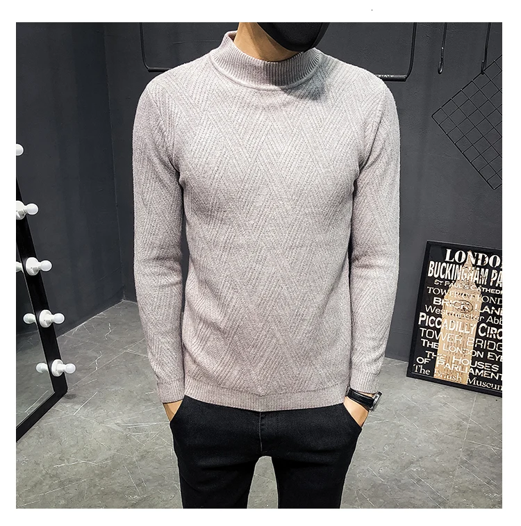 Casual Men's Sweater O-Neck Striped Slim Fit Knittwear Mens Sweaters Pullovers New Autumn Leisure Pullover Men Pull Homme M-3XL