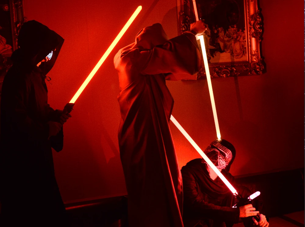 Txqsaber ダブルエッジメタルソード 10音 ダースモール2スイングスムースホイール レーザーソード クリスマスとハロウィーンのギフト ライトアップするおもちゃ Aliexpress