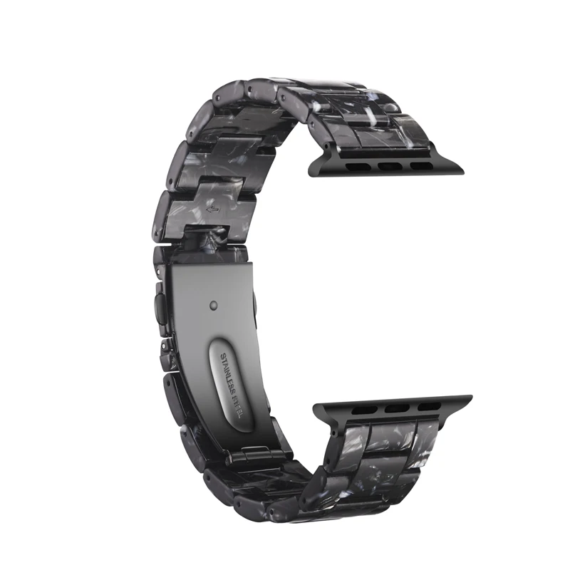 Для Apple Watch Series 4 5 40 мм 44 мм полимерный ремешок черный цветок I Watch ремешок 38 42 мм женские мужские браслеты I Watch Series 3 2 1