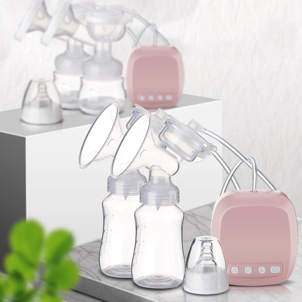 Cena CYSINCOS podwójna laktator elektryczny potężny ssanie sutka USB laktator elektryczny z butelka na mleko dla dziecka zimny termofor żelowy sutek