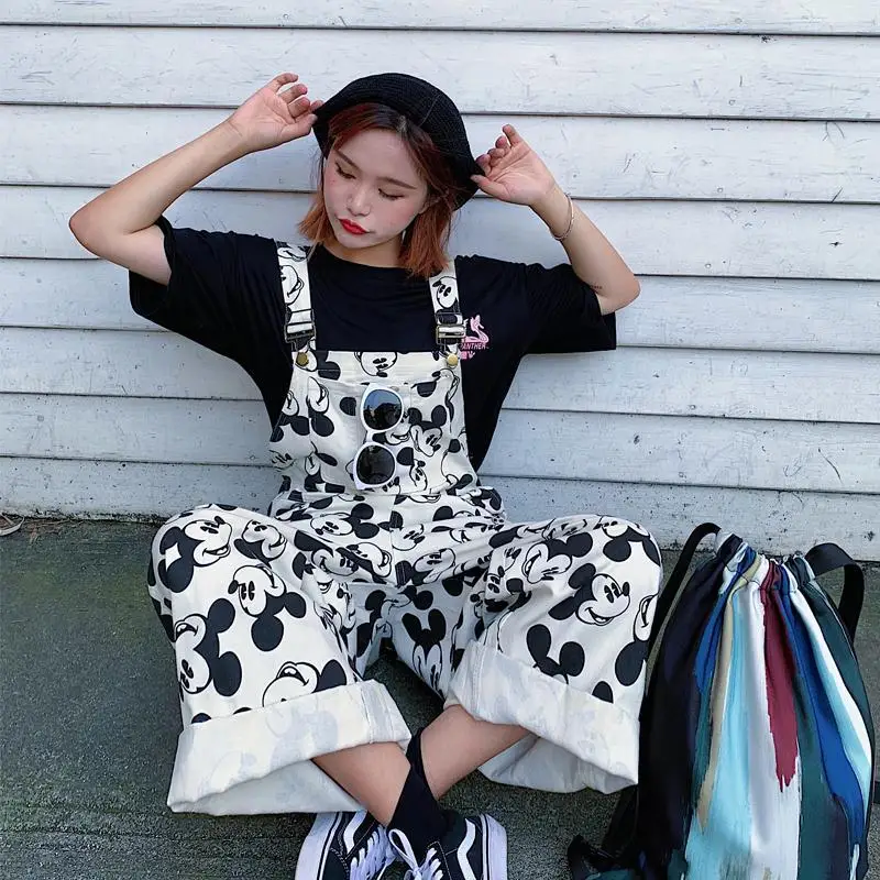Disney Mickey Mouse Girl Denim Overalls 