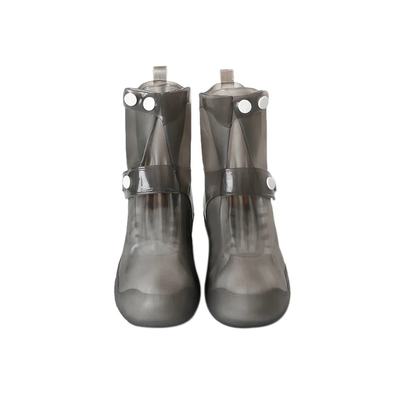 BEAU-1 пара водонепроницаемых защитных чехлов для обуви унисекс с пряжкой, непромокаемая обувь с высоким берцем, нескользящая утолщенная обувь для дождливой погоды