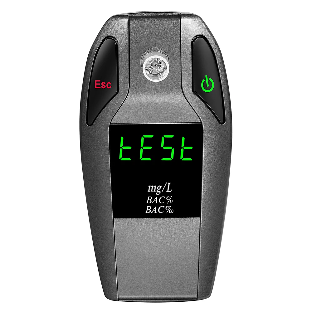 

KKmoon EK911 Professional Digital Alcohol Breathalyzer Gas Analyzer Blood Alcohol Detector Meter with 5pcs Mouthpieces