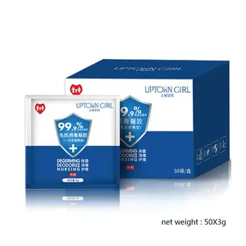 

50 Bags/Box Disposable Antibacterial Hand Sanitizer Gel Portable Cleaner Nursing Disinfectant Moisturizing Quick-Dry Liquid Port