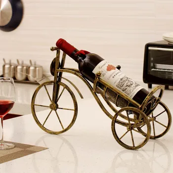 

Bronze European-style Retro Bicycle-shaped Wine Rack