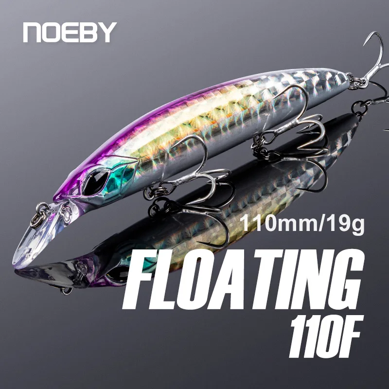 Noeby Jerkbait Minnow Fishing Lure 110mm 19g Floating Wobbler Long
