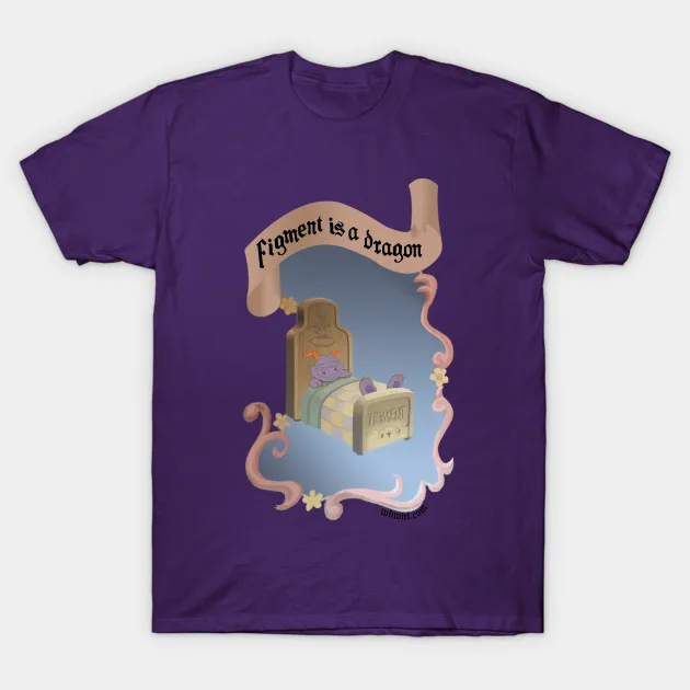 Men t-shirt Figment is a Dragon Epcot Journey Into Imagination tshirt Women t shirt | Мужская одежда