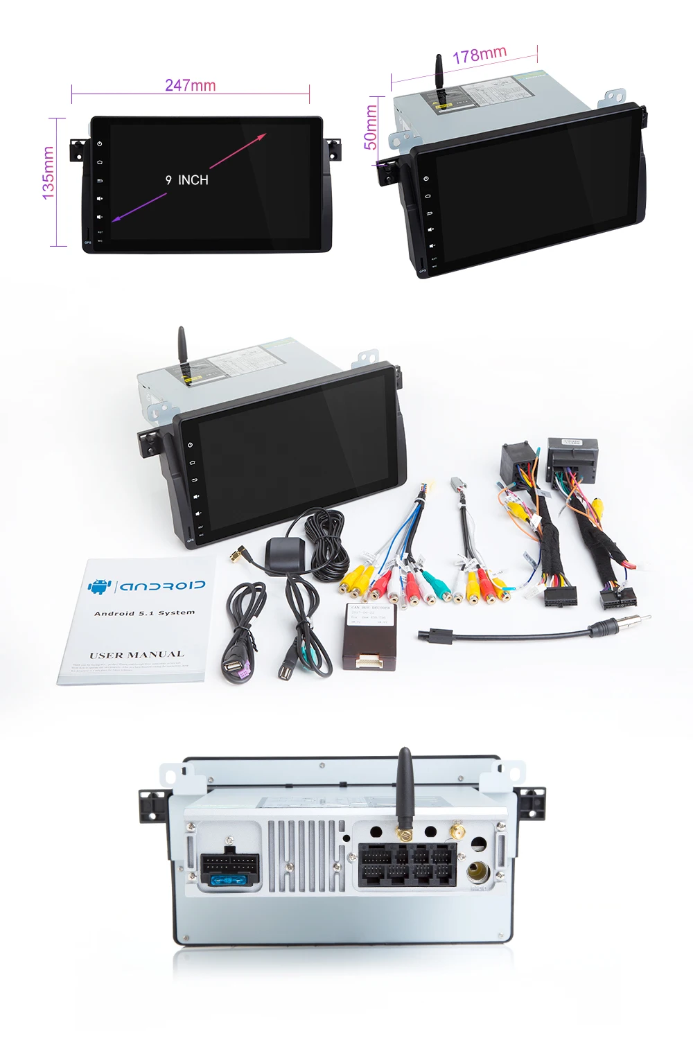 Best IPS DSP 8 Core 4+64GB 1 Din Android 9 Car Radio Multimedia For BMW E46 M3 318/320/325/330/335 Rover 75Coupe NavigationGPS Stereo 25