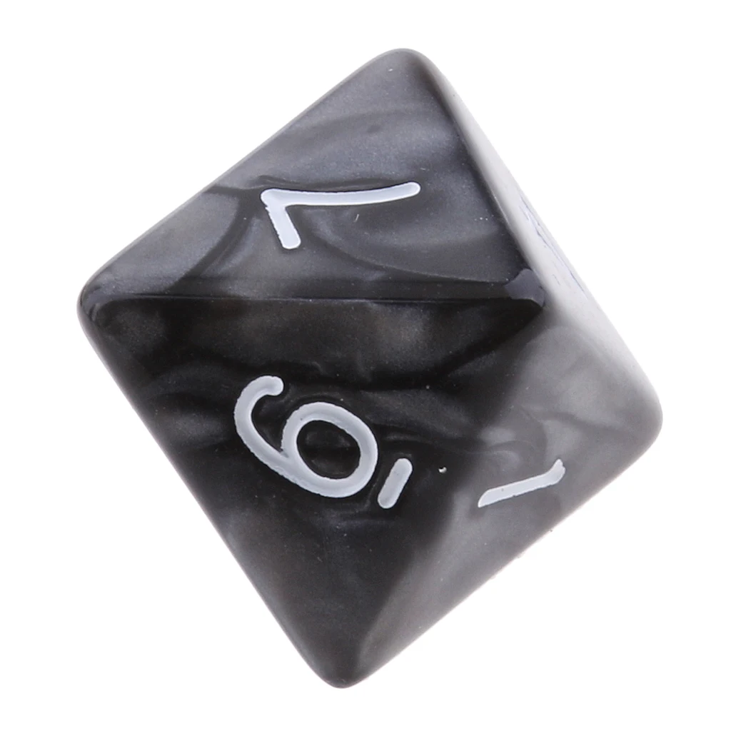 10pcs 8 Sided Dice D8 Polyhedral Dice for Party Table Games Gaming Dice Birthday Parties Board Game