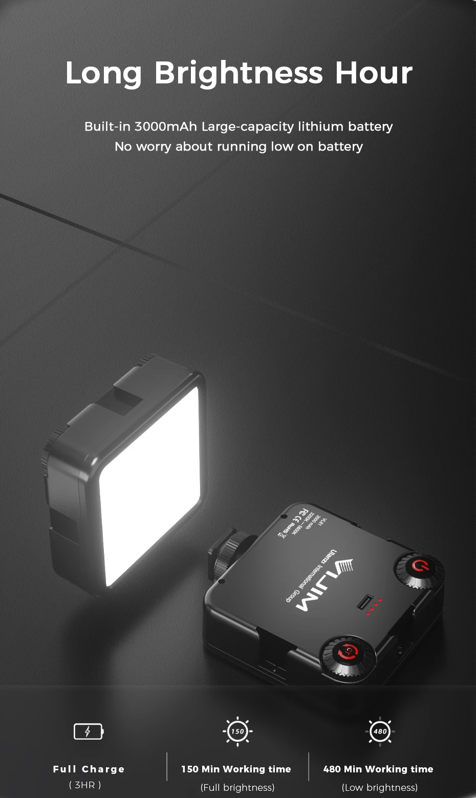 Ulanzi VL81 VL200 3200k-5600K Dimmable Mini LED Video Light for Smartphone SLR