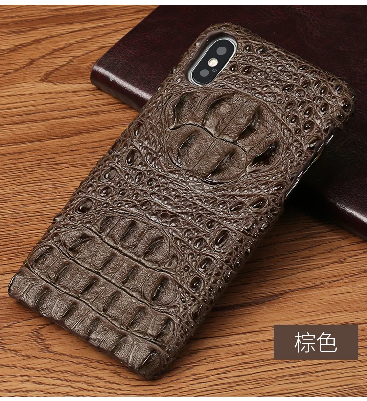 Роскошный чехол для телефона с крокодиловой текстурой для iPhone 6, 6s, 7, 8 Plus, 11 Pro, X, Xs, Max, чехол из настоящей воловьей кожи, задняя крышка для 6 p, 7 p, 8 p, чехол