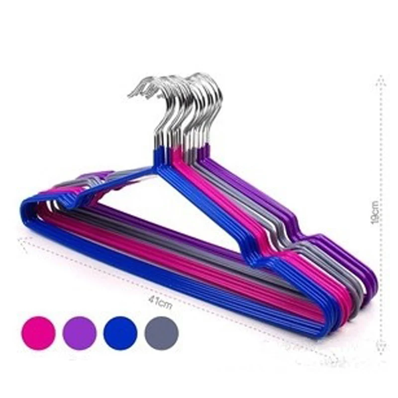 

10Pcs Set Velvet Clothes Suit Shirt Pants Hangers Hook Non Slip Storage Organize non-slip cloth colorful hanging