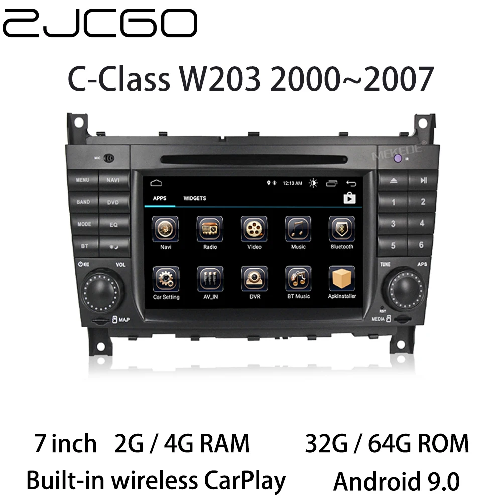 Car Multimedia Player Stereo GPS DVD Radio Navigation Android Screen for Mercedes Benz C-Class W203 C160 C180 C200 2000~2007