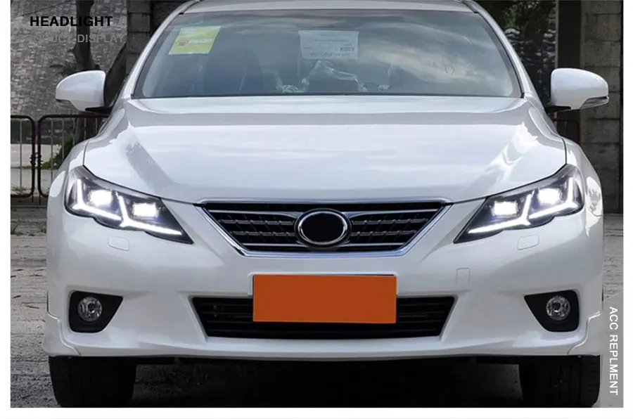 2 шт. светодиодный фары для Toyota Mark X eiz 2010-2013 светодиодный автомобильный фонарь ангельские глазки полный светодиодный противотуманный фонарь светодиодный дневные ходовые огни